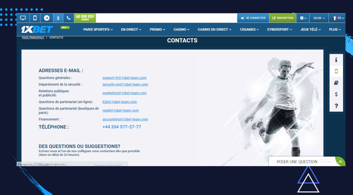 1xBet Sénégal Contacts 1xBet Sénégal Contacts